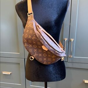 Brown and Tan Monogram Bum Bag
